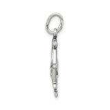 Sterling Silver Sailboat Pendant with Nautical Ship Wheel, Coastal Sailing Jewelry for Men and Women