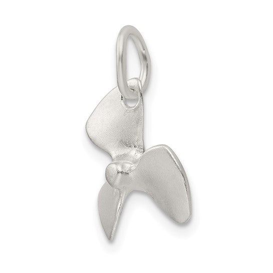 Sterling Silver Propeller Pendant, Three Blade Nautical Charm for Men and Women