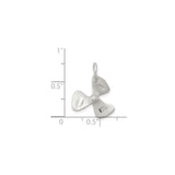 Sterling Silver Propeller Pendant, Three Blade Nautical Charm for Men and Women