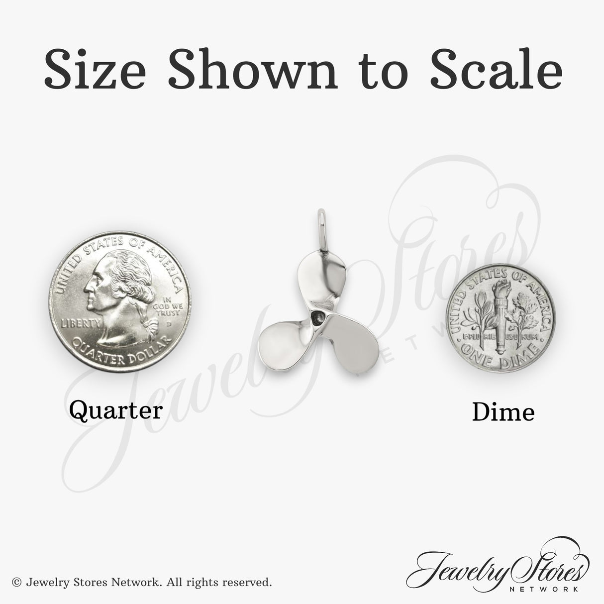 Sterling Silver Nautical Propeller Pendant, Three Blade Boat Ocean Charm for Men or Unisex