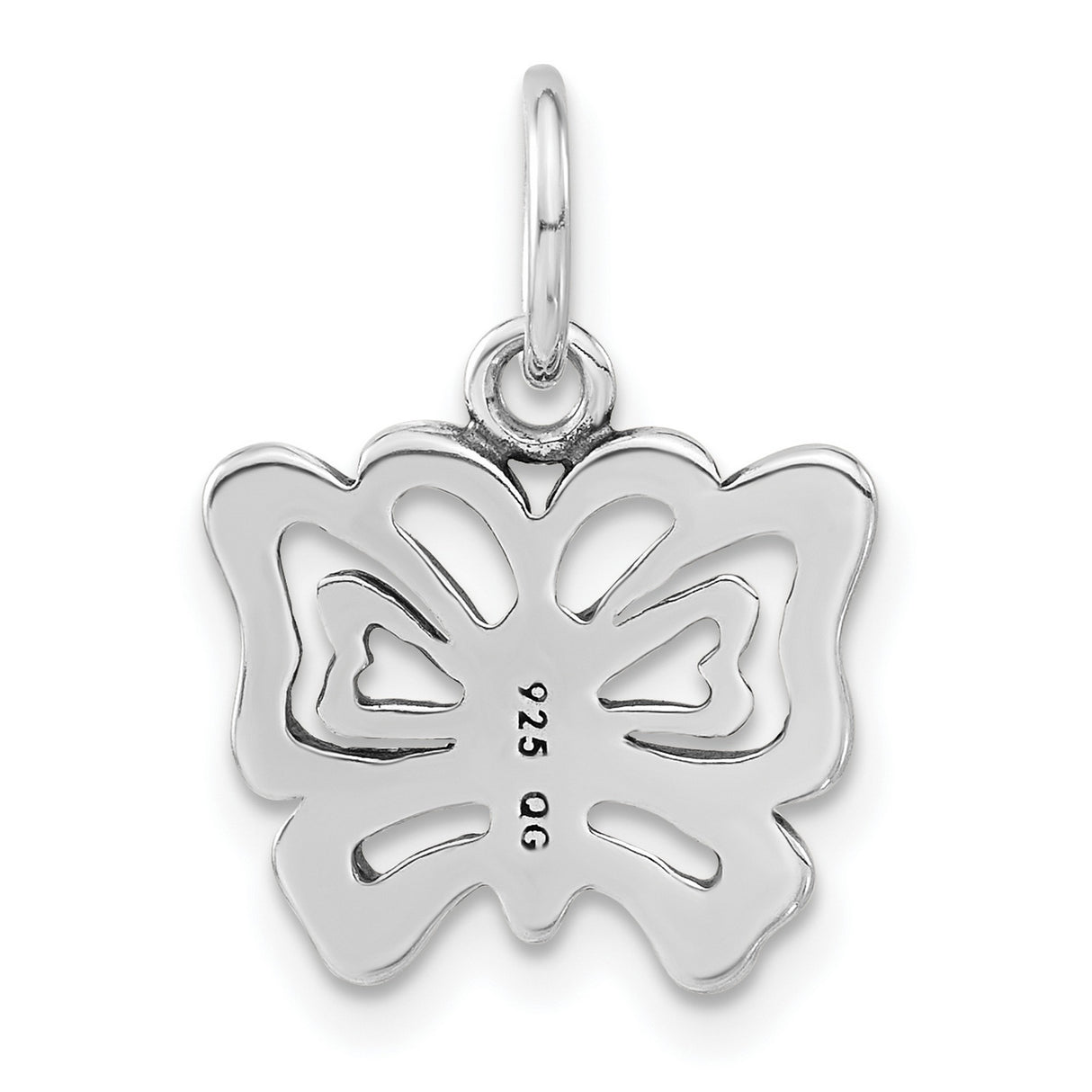Antique Butterfly Charm Pendant in Real 925 Sterling Silver