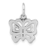 Antique Butterfly Charm Pendant in Real 925 Sterling Silver