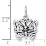 Antique Butterfly Charm Pendant in Real 925 Sterling Silver