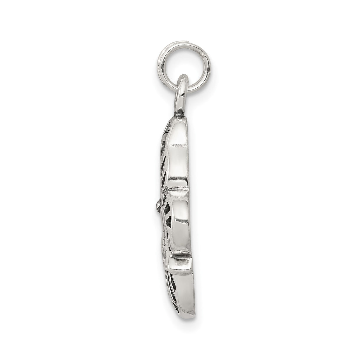 Sterling Silver Butterfly Pendant with Open Filigree Design, Symbolic Nature Charm for Women