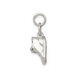 Sterling Silver Charm Pendant with Two Baby Shoes, Symbolic Motherhood Keepsake Jewelry