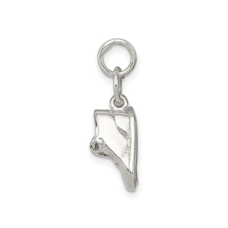 Sterling Silver Charm Pendant with Two Baby Shoes, Symbolic Motherhood Keepsake Jewelry