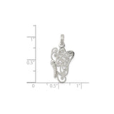 Sterling Silver Butterfly Pendant with Filigree Detailing, Nature-Inspired Boho Jewelry Charm