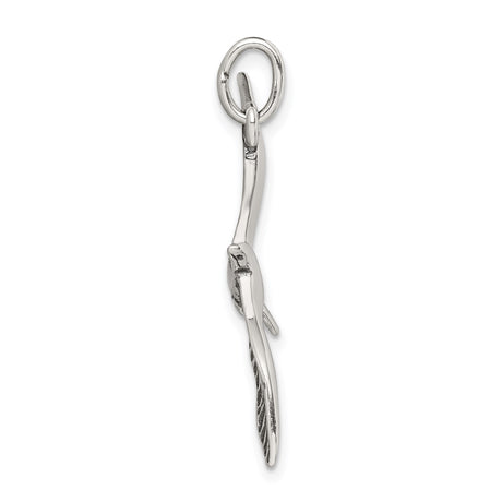 Sterling Silver Seagull Pendant, Soaring Bird Nautical Charm, Nature-Inspired Ocean Jewelry