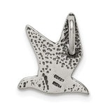 Antiqued Seagull Charm Pendant in Real 925 Sterling Silver