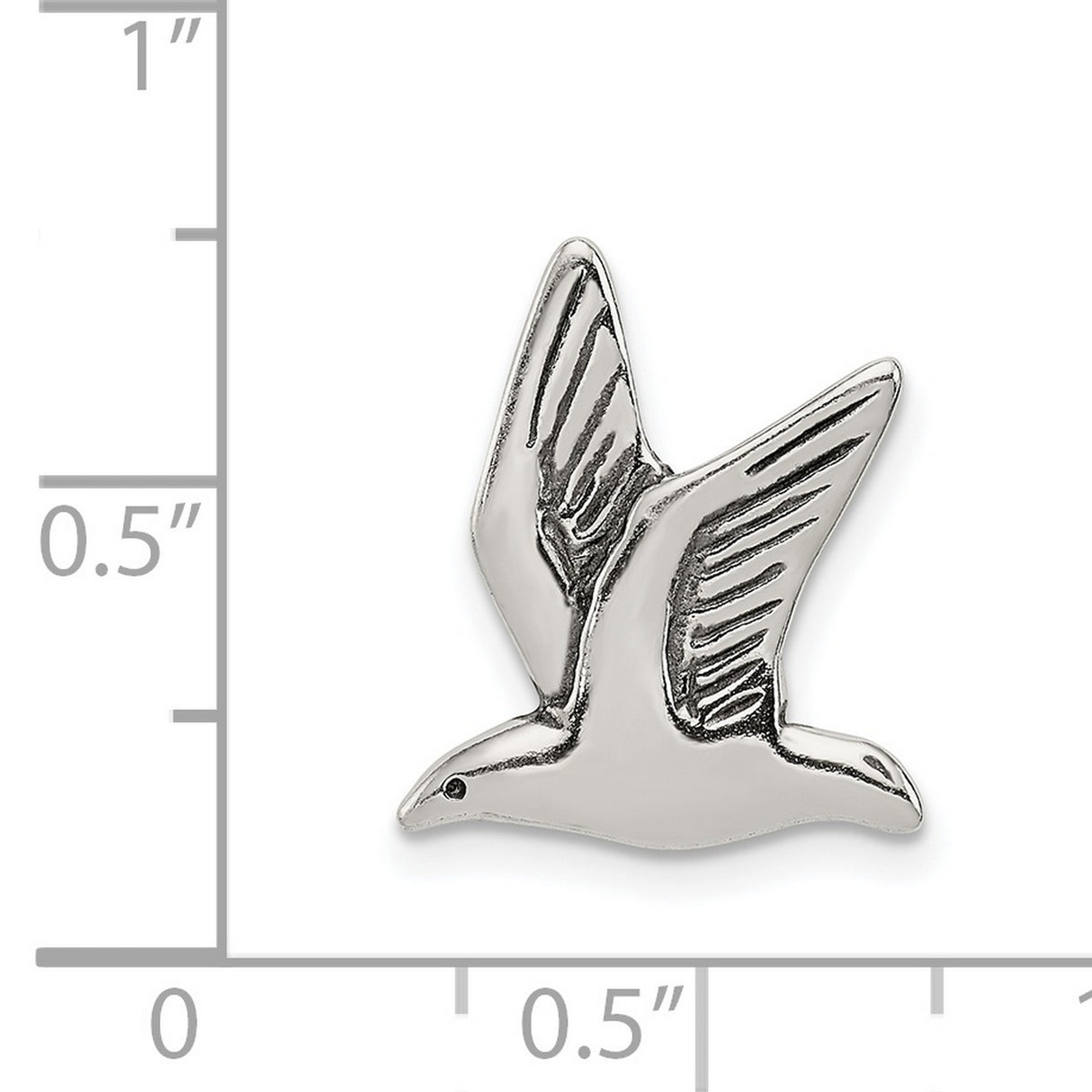 Antiqued Seagull Charm Pendant in Real 925 Sterling Silver