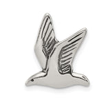 Antiqued Seagull Charm Pendant in Real 925 Sterling Silver
