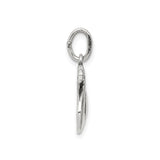 Sterling Silver Swan Charm Pendant, Polished Animal Jewelry Symbolizing Love and Grace