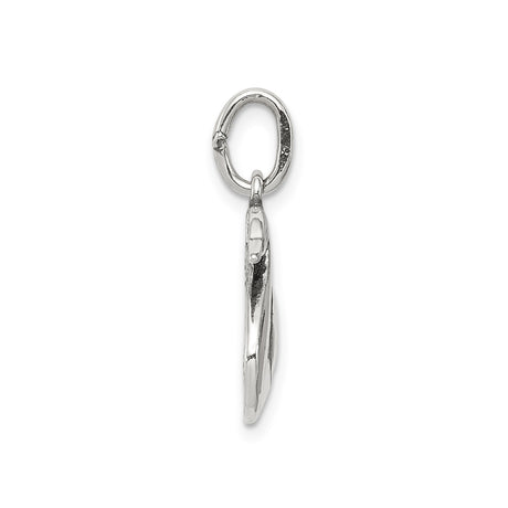 Sterling Silver Swan Charm Pendant, Polished Animal Jewelry Symbolizing Love and Grace