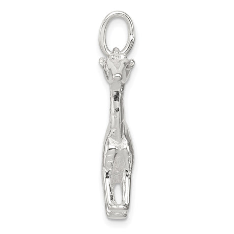 Sterling Silver Giraffe Pendant with Detailed Animal Design, Nature-Inspired Jewelry