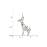 Sterling Silver Giraffe Pendant with Detailed Animal Design, Nature-Inspired Jewelry