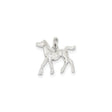 Sterling Silver Horse Pendant with Foal Charm, Equestrian Jewelry for Women or Girls