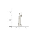 Sterling Silver Empire State Building Pendant, Miniature NYC Skyscraper Charm for Necklace or Bracelet
