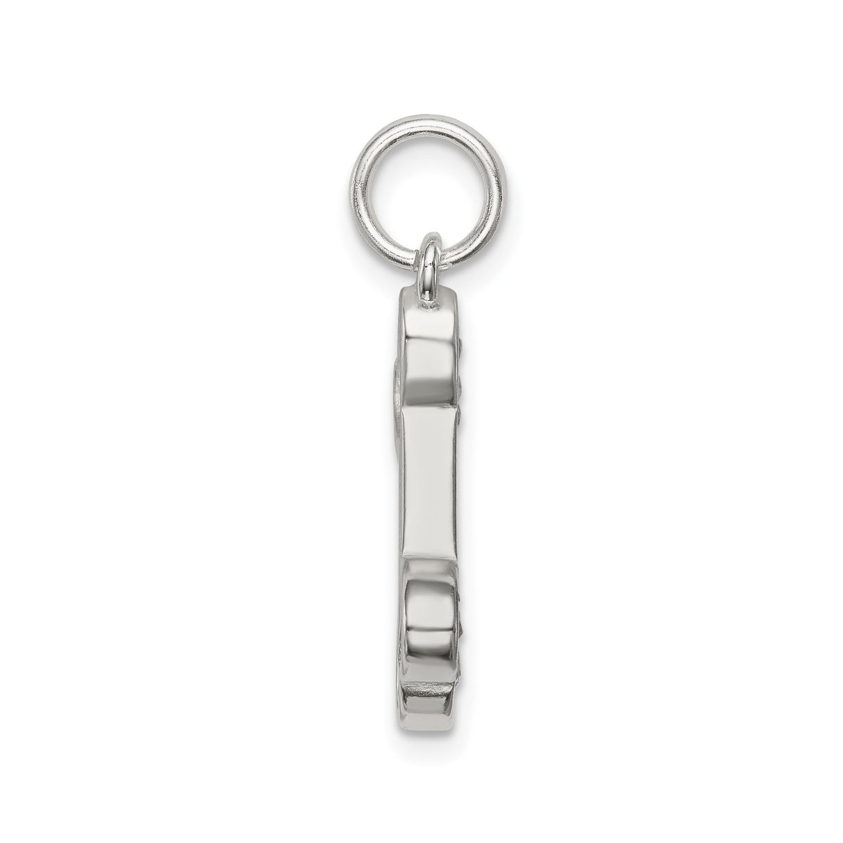 Sterling Silver Bone Pendant Charm with Cubic Zirconia, Dog Mom Jewelry for Pet Lovers