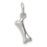 Sterling Silver Bone Pendant, Minimalist Charm, Veterinary and Dog Lover Jewelry