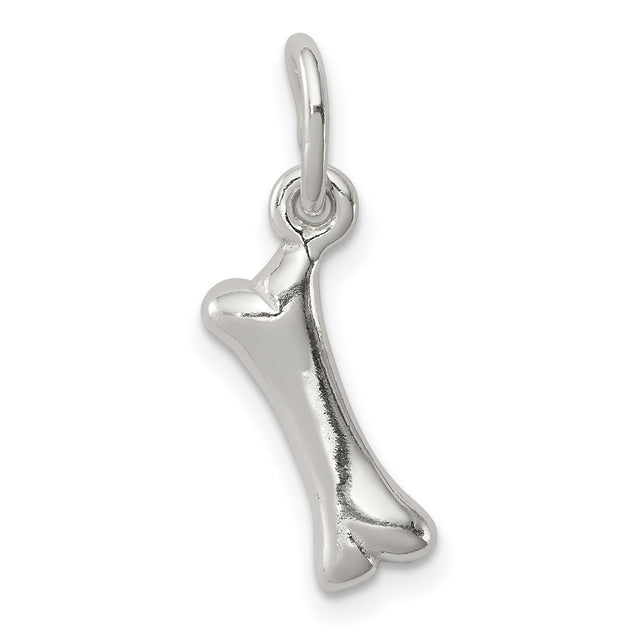 Sterling Silver Bone Pendant, Minimalist Charm, Veterinary and Dog Lover Jewelry