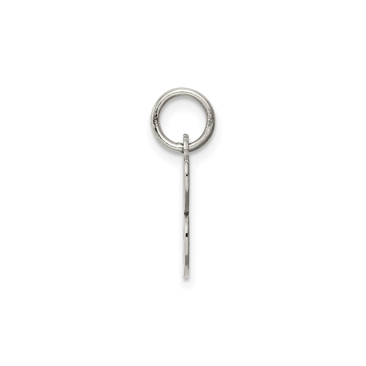 Sterling Silver Initial B Pendant, Script Letter Charm, Minimalist Monogram Jewelry for Women