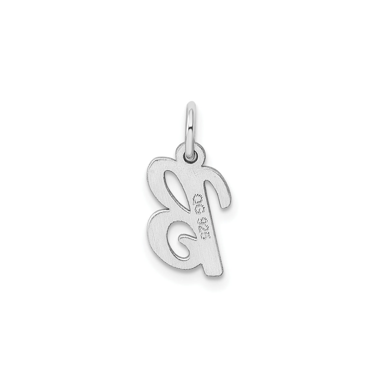 Sterling Silver Initial B Pendant, Script Letter Charm, Minimalist Monogram Jewelry for Women