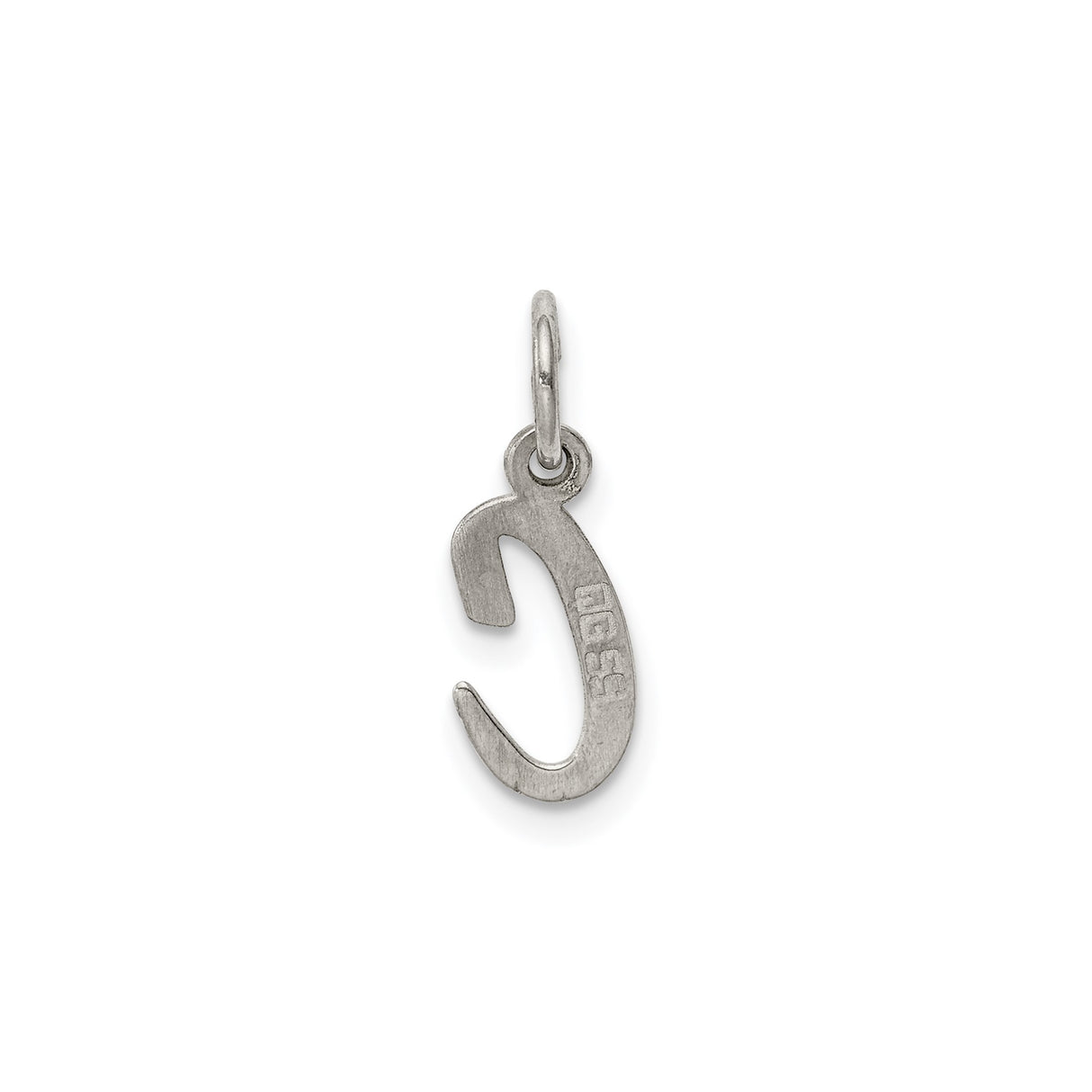 Sterling Silver Script Letter C Pendant Charm, Cursive Alphabet Monogram Jewelry