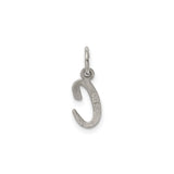Sterling Silver Script Letter C Pendant Charm, Cursive Alphabet Monogram Jewelry