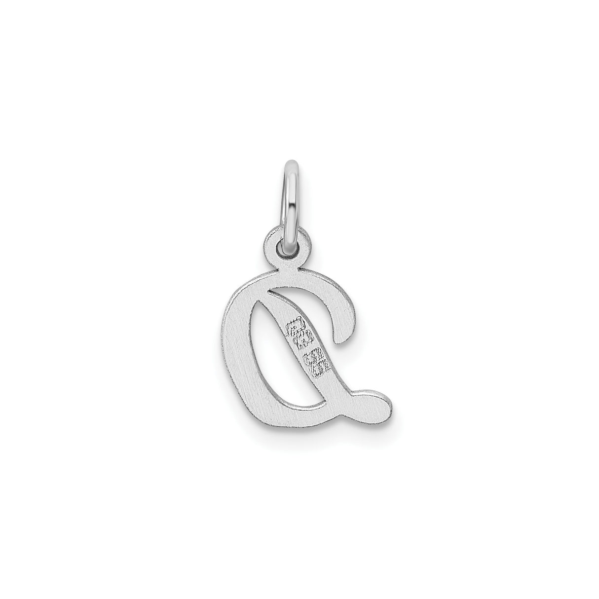 Sterling Silver Initial D Pendant, Cursive Script Letter Charm for Women