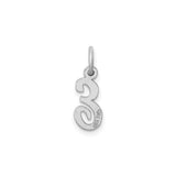 Sterling Silver Arabic Letter Ayn Pendant, Unisex Charm with Calligraphy Design