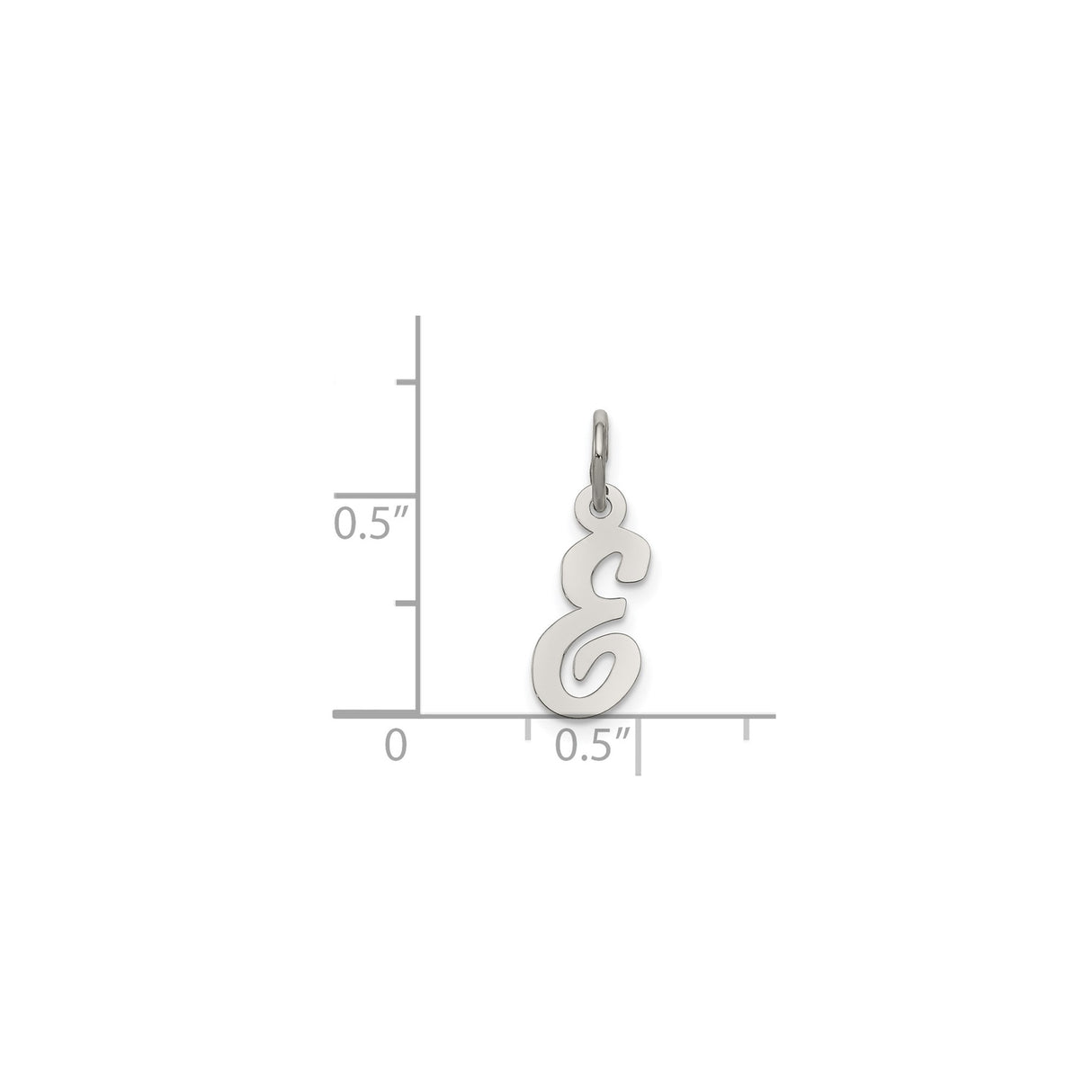 Sterling Silver Arabic Letter Ayn Pendant, Unisex Charm with Calligraphy Design