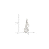 Sterling Silver Arabic Letter Ayn Pendant, Unisex Charm with Calligraphy Design