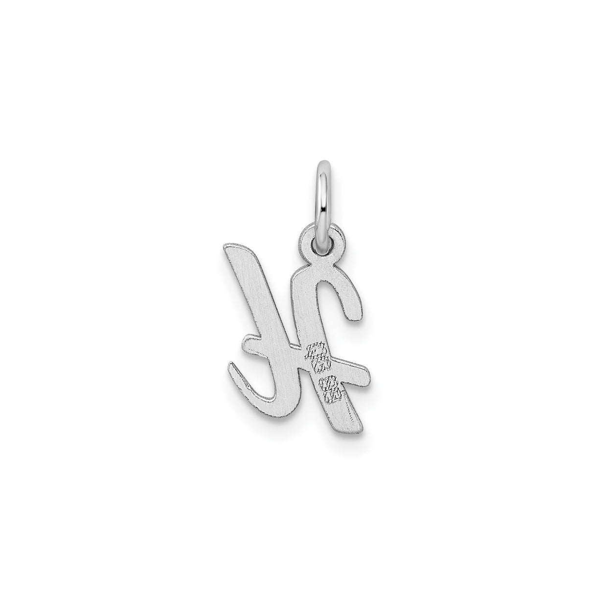 Sterling Silver Initial H Pendant Charm, Script Monogram Design for Women or Unisex Wear