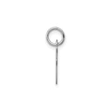 Sterling Silver Letter J Pendant, Polished Script Initial Charm for Women
