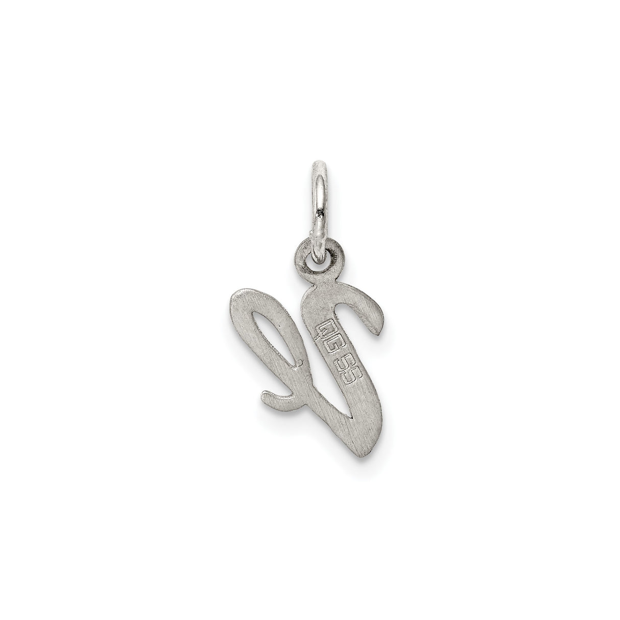Sterling Silver Script Z Initial Pendant, Cursive Letter Charm, Personalized Monogram Jewelry for Women