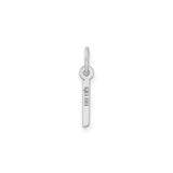 Sterling Silver Bar Pendant with Vertical Keyhole, Minimalist Geometric Design
