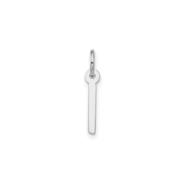 Sterling Silver Bar Pendant with Vertical Keyhole, Minimalist Geometric Design