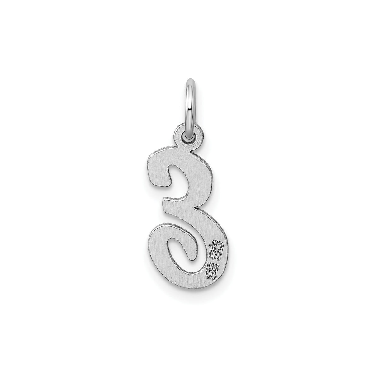 Sterling Silver Script Letter E Pendant Charm, Polished Cursive Initial Jewelry
