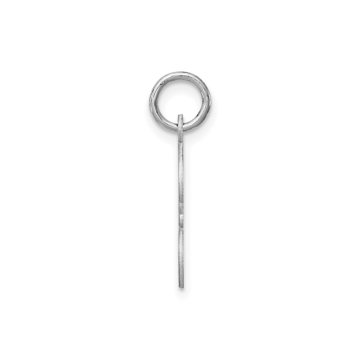 Sterling Silver Initial F Pendant Charm, Polished Script Letter Design for Women or Unisex Wear