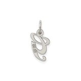 Sterling Silver Initial G Pendant, Script Letter Charm, Cursive Alphabet Jewelry for Women