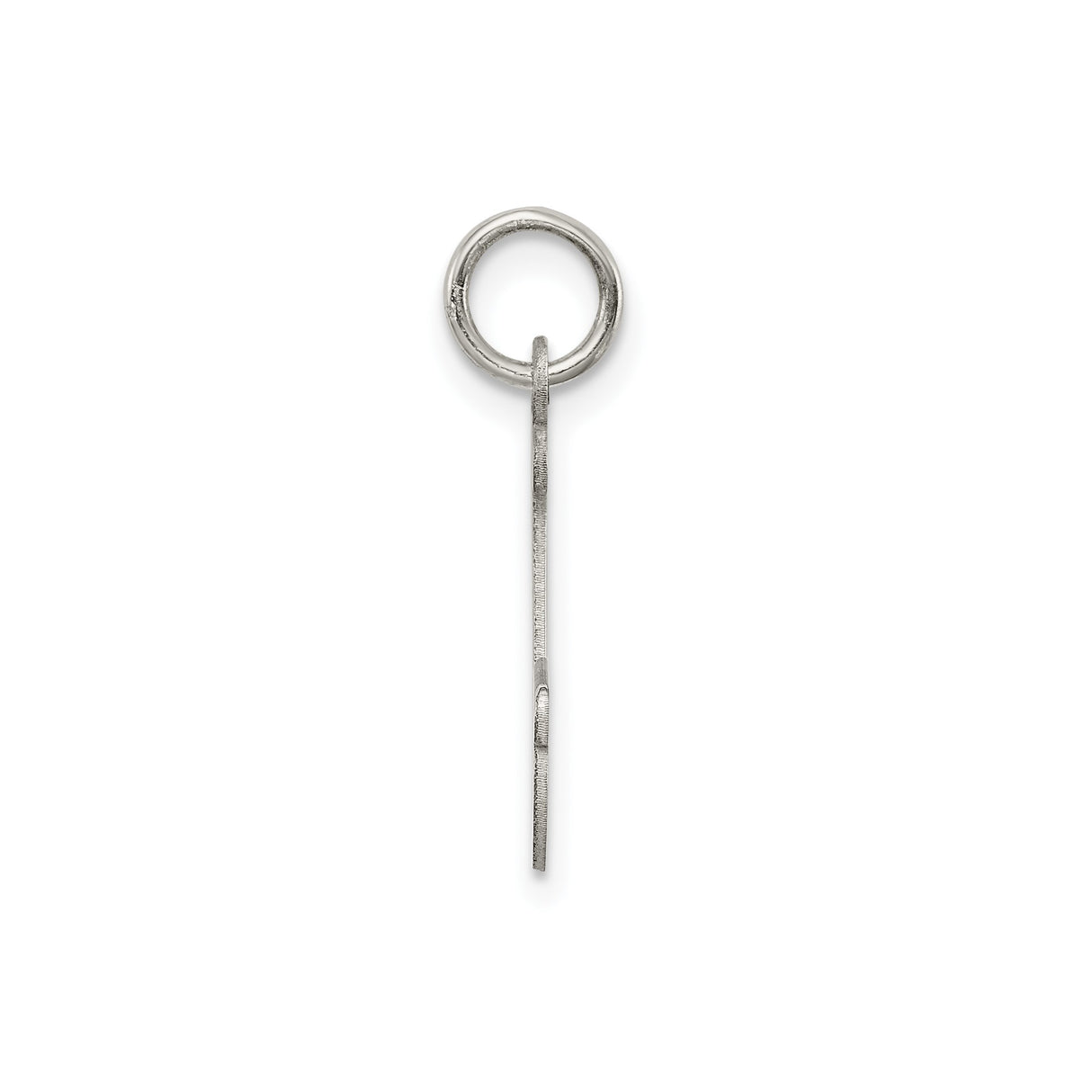 Sterling Silver J Initial Pendant, Polished Script Letter Charm, Minimalist Monogram Jewelry