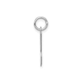 Sterling Silver Letter K Pendant Charm, Polished Script Initial Design for Women or Unisex Use