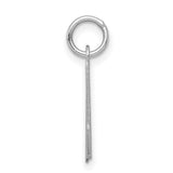 Medium Script Initial M Charm Pendant in Real 925 Sterling Silver