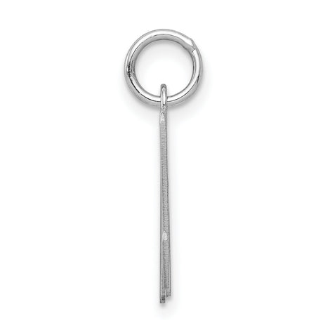 Medium Script Initial M Charm Pendant in Real 925 Sterling Silver