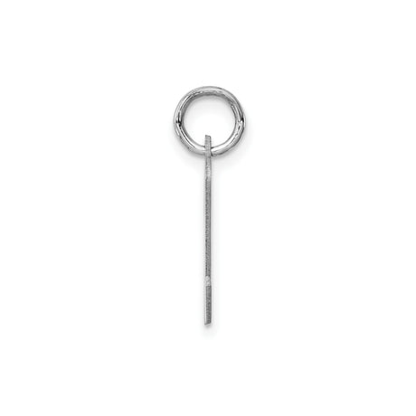 Sterling Silver Pendant, Lowercase Script Letter M, Minimalist Monogram Charm for Women