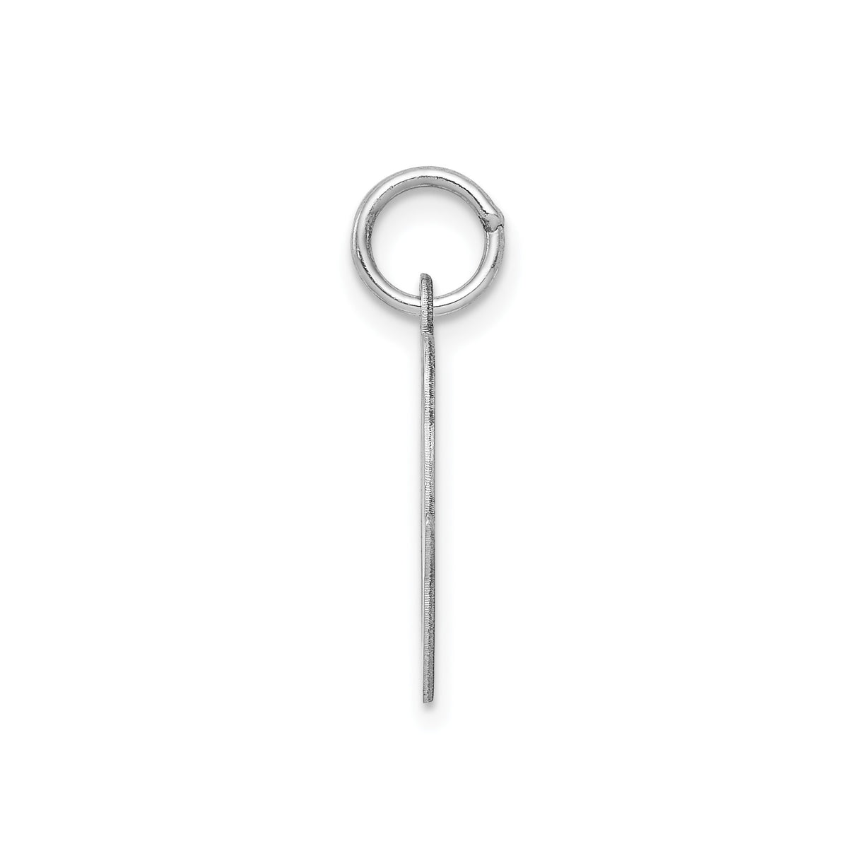 Sterling Silver Script Initial Q Pendant, Polished Cursive Letter Charm for Necklace or Bracelet