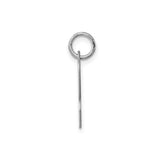 Sterling Silver Initial R Pendant Charm, Polished Script Letter Design for Women