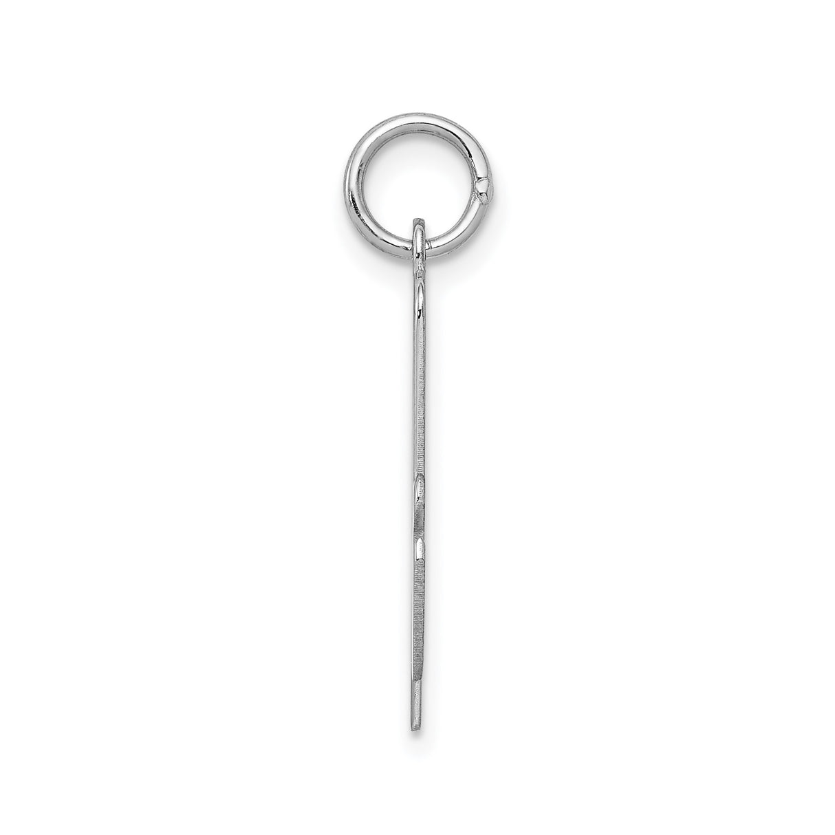 Sterling Silver Script Initial A Pendant Charm, Polished Cursive Letter Design