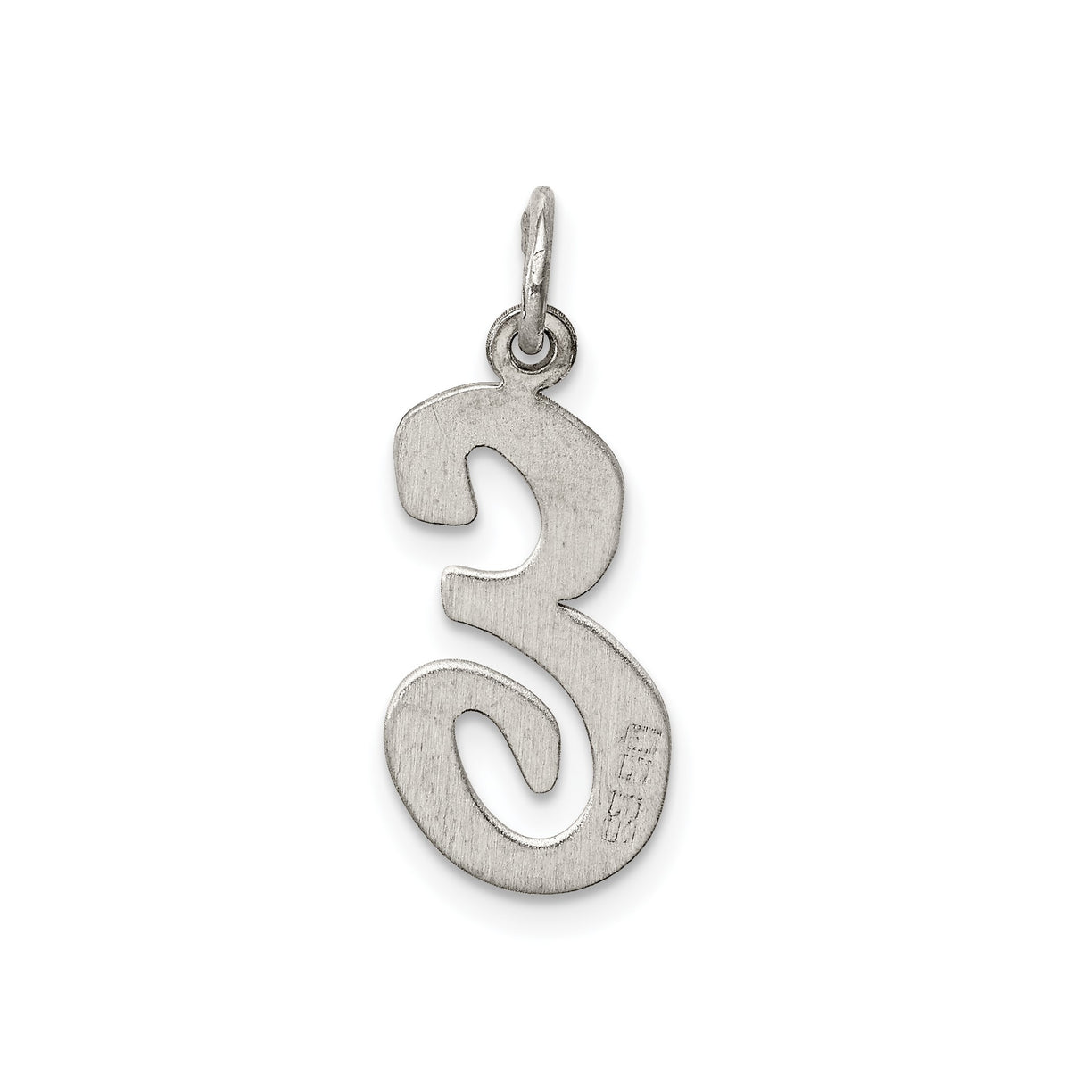 Sterling Silver Letter E Pendant, Cursive Initial Charm, Unisex Monogram Jewelry