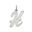 Sterling Silver Initial H Pendant, Script Letter Charm, Dainty Monogram Jewelry